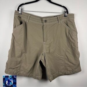 KUHL Men Shorts Size 40 Tan Olive Hiking Outdoors Nylon Spandex Gorpcore